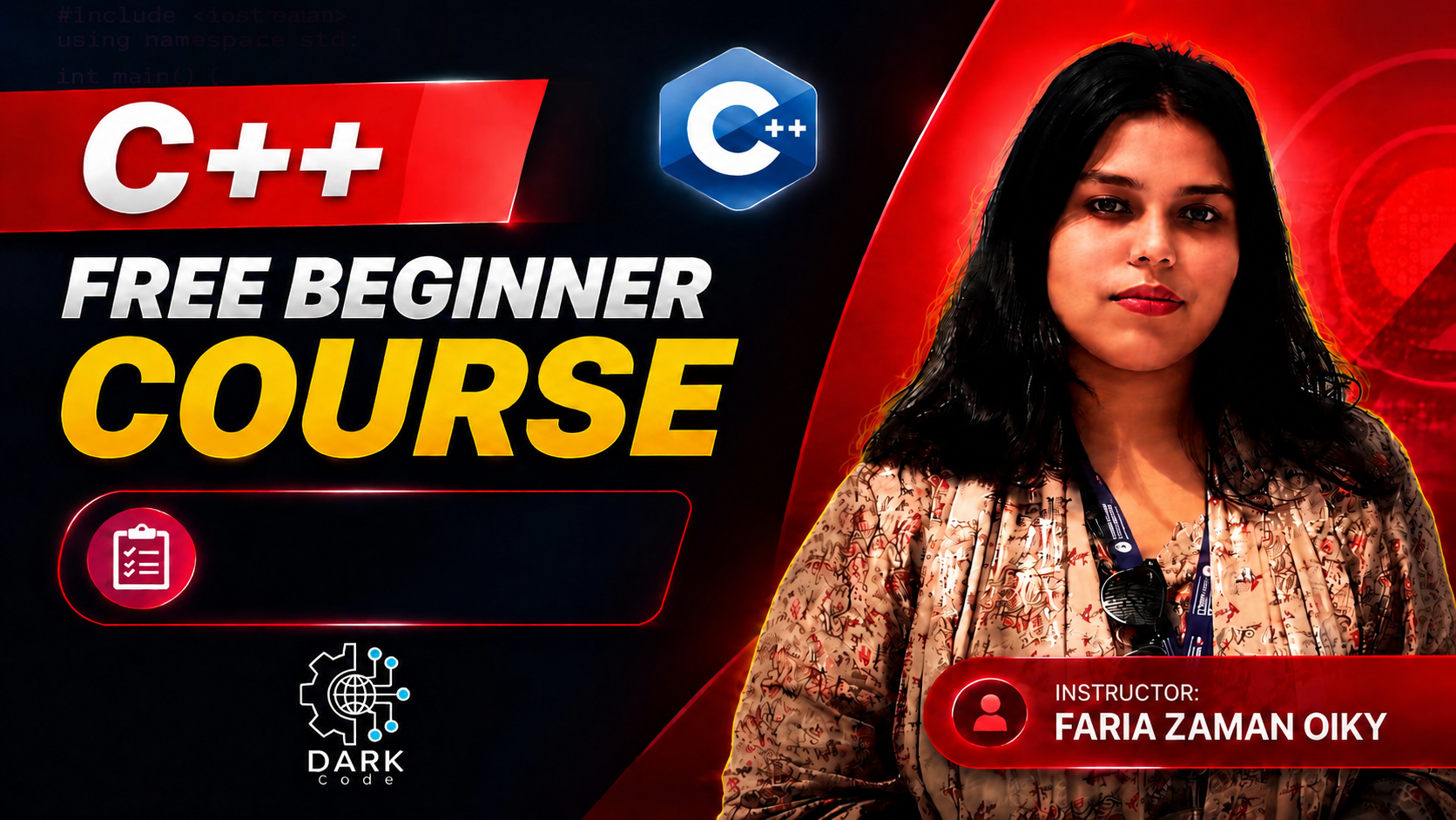 C++ Free Beginner Course | Dark Code