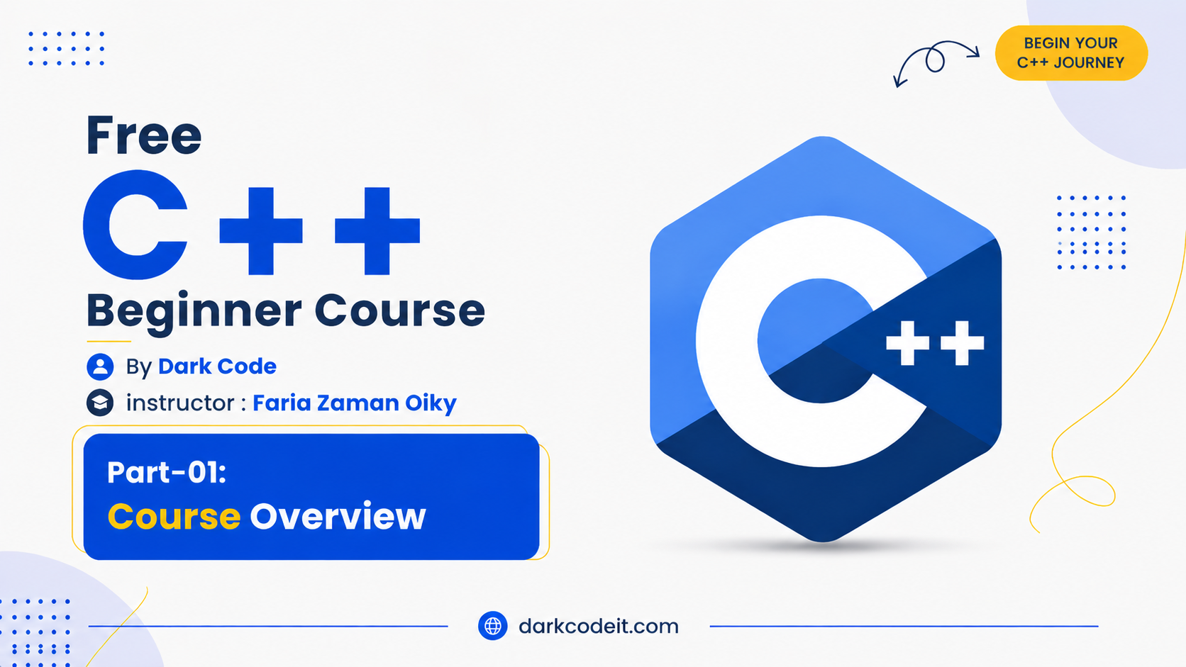 C++ Free Beginner Course | Dark Code